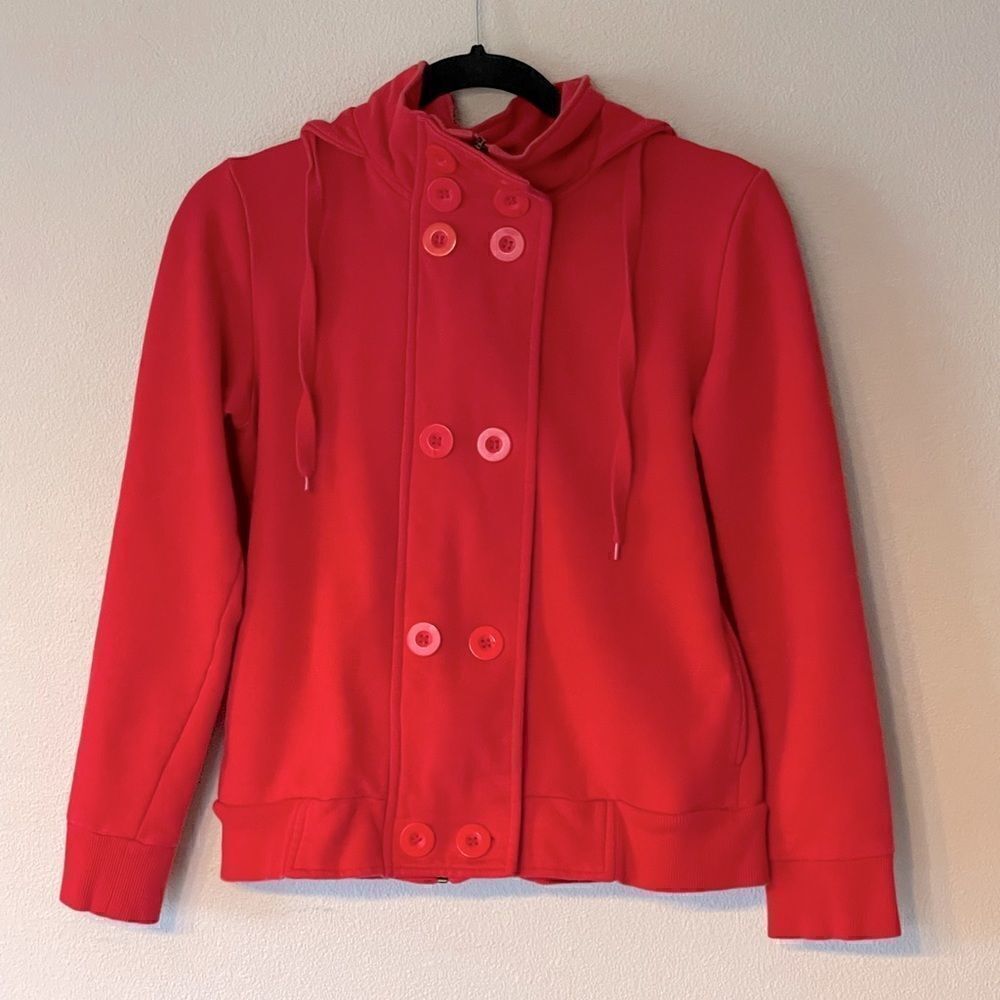 Starling Red Hooded Women’s Jacket. Size Medium.